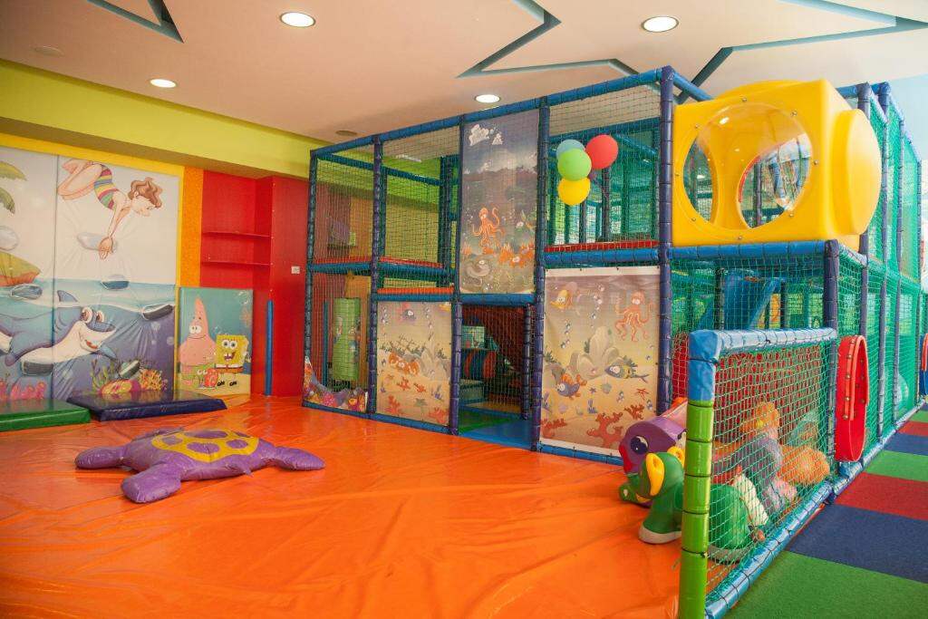 Indoor kids' club with a colourful play structure
